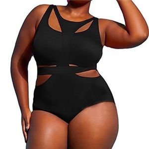 NWOT One Piece Black Monokini 4XL Swimwear
